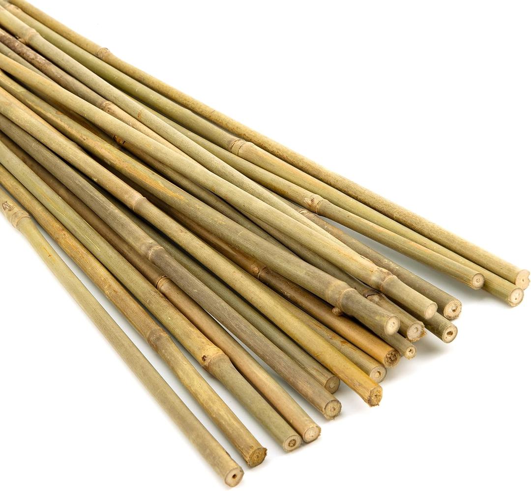 Pllieay 20 Pieces 18 inch Bamboo Stakes Natural Bamboo Sticks Bamboo Plant Stakes for Indoor and Outdoor Plants, Plant Support Stakes for Tomato Support, Beans, Potted Plants, Mini Trees