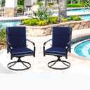 Outdoor Patio Chair Cushions Set of 2, Water Resistant Adirondack Chair Cushions 44 x 21 in, All Weather Seating Cushions for Outdoor Furniture