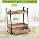 Boulphia 2-Tier Bathroom Organizer Countertop, Bathroom Sink Organizer Countertop, Vanity, Counter Shelf, Brown