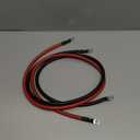 4 AWG Battery Cable 4FT 4 Gauge Pure Copper Battery Inverter Cables with 3/8 in Lugs Both Ends Power Inverter Wire Set for Automotive Solar Power Inverter Marine Boat RV Car Motorcycle (4 FT)