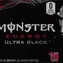 Monster Energy Ultra Black, Sugar Free Energy Drink, 16 Ounce | Pack of 15