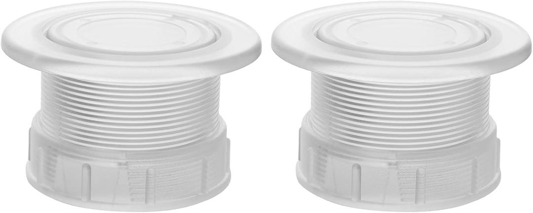 BOXOB 2 Sets Parasol Umbrella Hole Ring Plug and Cap Set, Transparent ABS Plastic Outdoors Patio Table Umbrella Hole Insert Patio Furniture Accessories for Outdoor Yard Garden