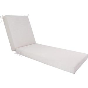 72 x 22 x 3.5 Inch Outdoor Chaise Lounge Cushion- Waterproof & Fade Resistant Patio Lounger Cushions with Removable Cover for Pool, Deck, Lawn(Beige)