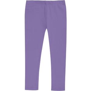Girls 100% Cotton Leggings – Soft Breathable Baby Rib Pants for School Uniform, Sensory-Friendly Wear, Sensitive Skin Comfort (Purple, S)