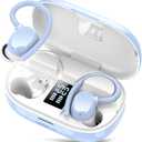 Ear buds Wireless Bluetooth Earbuds Sport 2026 NEW Bluetooth 5.3 Headphones 128H Playtime with LED Display Powerful Bass Over Ear Earphones with Earhooks IP7 Waterproof for Gym/Running/Workout