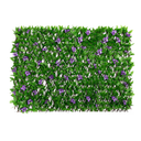 Artificial Ivy Privacy Fence Screen with Purple Flowers, Expandable Faux Ivy Trellis for Garden, Patio, Outdoor Decor, 46x14.3x2"