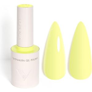 VENALISA Butter Yellow Gel Nail Polish, 1 Pcs Neon Pastel Yellow Gel Polish Light Baby Color High Gloss Soak Off U V Nail Manicure Salon and DIY at Home Gifts for Women