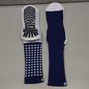 Lux Dual Grip Socks - Soccer Grip Socks for Men and Women. GripArray Performance & Comfort (Large, Navy Blue)