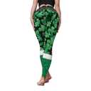 color cosplayer St. Patrick's Day Leggings Shamrock Stretchy Tights Yoga Pants for Women (Green, XXXL)