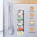 2 Pcs 4 Tier Shower Caddy Bar Soap Holder Self Draining Soap Dish Caddy Stainless Steel Holder for Shampoo Wall Mounted Soap Holder for Bathroom and Kitchen Sink Accessories, No Drilling