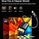 Warrky USB C to DisplayPort Cable 8K 60Hz [Gold-Plated Plug, Metal Case] 4K 240Hz, 2K 360Hz Type-C to Display Port 1.4 Cord, Thunderbolt 5/4/3 Compatible with MacBook Pro/Air, iPhone 17, iPad, Galaxy