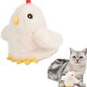 Catify Best Pet Supplies Flapping Duckling, Chick & Bird Cat Toy - Motion-Activated Wings, Realistic Chirps, Catnip-Infused Plush, USB-Rechargeable, Indoor Cats & Kittens, Self-Play Enrichment - Beige