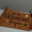 Ceenna St. Patrick's Day Welcome Doormat Outdoor St. Patrick's Day Coir Doormat with Non Slip Backing Shamrock Clover Green Irish Door Mat Front Porch Rugs for Home Entrance, 16 x 24 Inches