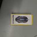 RGB Gaming Mouse, LED Backlit, USB Wired, Black with Blue Lighting