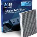 AirTechnik CF11810 Cabin Air Filter w/Activated Carbon | Replacement For Fiat 500L 14-20, 500X 16-23, Jeep Compass 17-25, Renegade 15-23, Alfa Romeo Tonale 24-25, Dodge Hornet 23-25 - 68338536AA