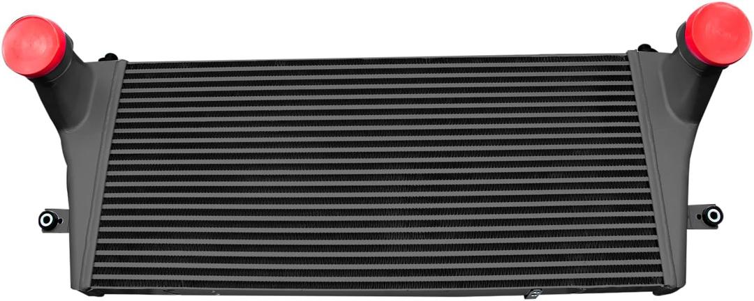 Intercooler Charge Air Cooler Compatible with 1994-2002 Dodge Ram 2500 5.9L 6-Cylinder Diesel Aluminum Black 52028724AB 52028724AC