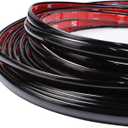 25Ft Automotive Trim Molding Glossy Black 1/2"(12mm) Car Side Moldings UV-Protected Scratch-Proof for All Vehicles Body Door Window Bumper Self Adhesive
