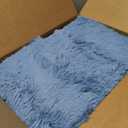 4x6 Blue Rugs for Bedroom Living Room, Fluffy Small Area Rug Soft Shag Carpet for Kids Boys and Girls Room with 4 Rugs Non-Slip Stickers Dorm Home Decor (4ft x 6ft)
