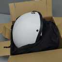 Handmade Leather Motorcycle Helmet Retro Half Face Helmet for Adults Men & Women, Lightweight Open Face 1/2 Vintage Helmets for Moped Cruiser Scooter Chopper DOT Approved (Large, White)
