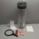 20" x 4.5" Whole House Water Filter Housing  1" NPT Stainless Steel Ports, Heavy Duty Clear Filter Sump  Double O-Ring Leak-Proof with Pressure Release Valve  Fits All 20x4.5 Filters