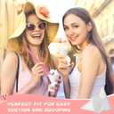Eaasty 100 Pcs Snow Cone and Straws Cone Cups 4.5 oz Spoon Straws Disposable Paper Cups Straw Spoon for Slush Shaved Ice Cream Sorbet Water (White)