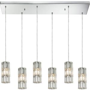 Elk Lighting 31486/6RC Cynthia Collection 6 Light Chandelier, 8 x 9 x 30, Polished Chrome