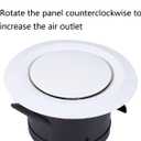 4 inch ABS Adjustable Air Vent White Round Soffit Exhaust Vent for Inline Duct Fan Outlet Vent(3.74 Inch, Front Panel:5.9 Inch)