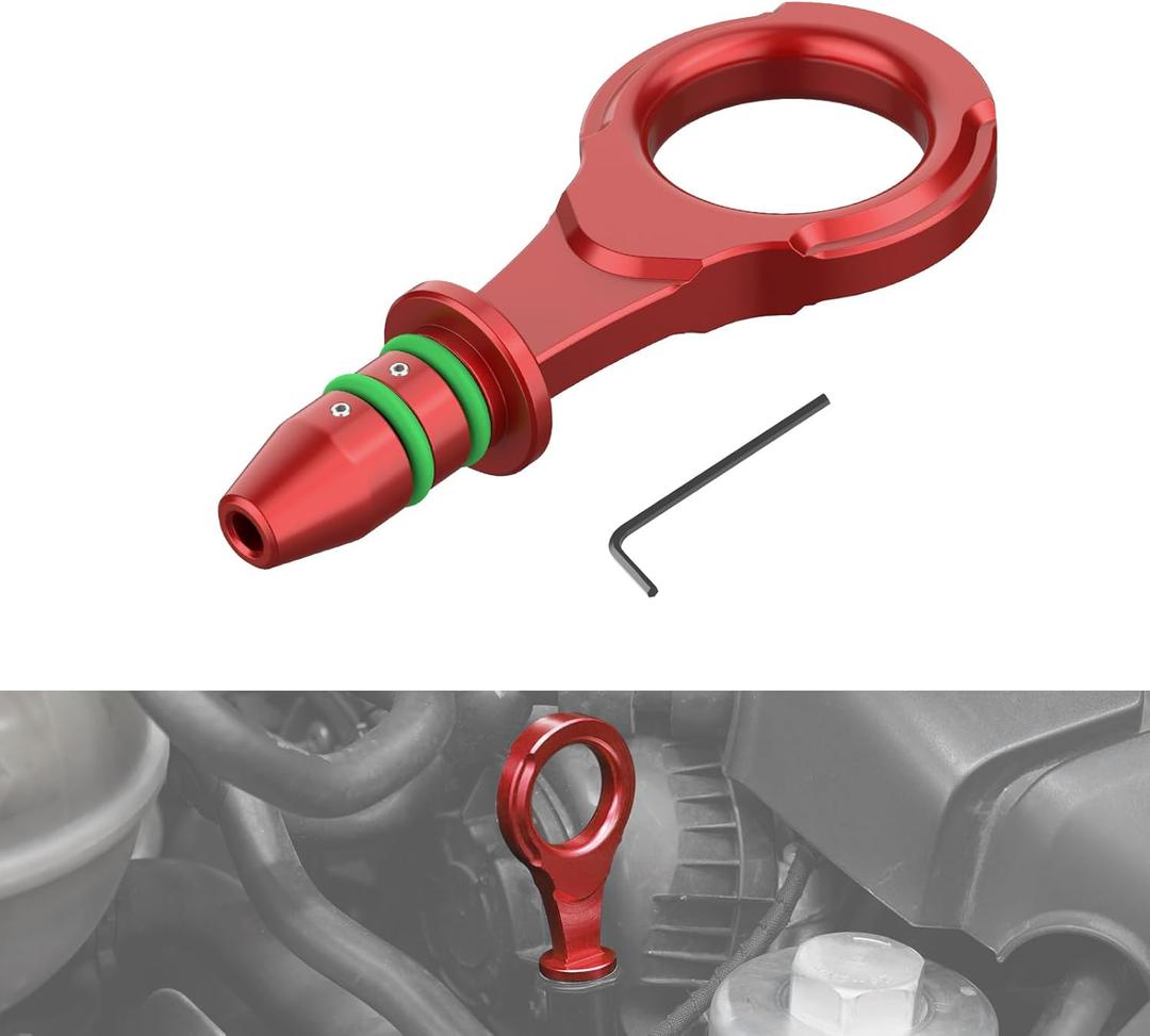 Bevinsee Oil Dipstick Handle Compatible with Audi A3 TT S3 Q3 for 1.8/2.0L EA888 Gen.3 Compatible with VW Golf 7 GTI for Passat 06K115611AB Aluminum Red
