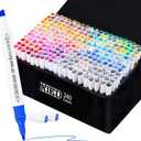 Markers, 240 Colors Markers Set for Artists, Students, Adults, Artists in Coloring & Drawing (Fine &Broad)