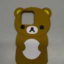 IAIYOXI Soft Silicone Bear Case for iPhone 15 Pro Max, Cute 3D Cartoon Teddy Bear Designed, Protective Lovely Fun Adorable Fashion Phone Case, Kawaii Cover for Women Girls Kids, Brown