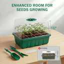 YAUNGEL Seed Starter Tray with Grow Light, 6 Pack Seed Starter Kit with Timing Controller Adjustable Brightness, Thicken Seedling Starter Trays with Humidity Domes Heightened Lids, Gift Box