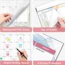 2 x Ospelelf Calendar 2026-2027 Large Desk Calendar 2026 Monthly Desktop Calendar 22 x 17", 18 Month Calendar with Plastic Cover, Use Jan 2026 - June 2027, Multicolor