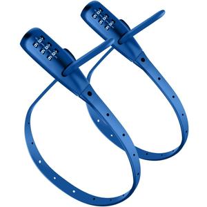 Combination Lock Cable for Baby Cabinets Proofing Security Locks, Suitable for Cabinets, French Refrigerators, Baby Strollers, Kids' Bikes, Helmets, Gates. 2-Pack, Blue
