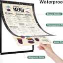 Magnetic Signs Holders 8.5 x 11in - Magnetic Picture Frames for Displaying Posters, Letters, Documents, Papers - Adhesive on Walls, Doors, Windows or Magnetic for Refrigerator - 6pcs