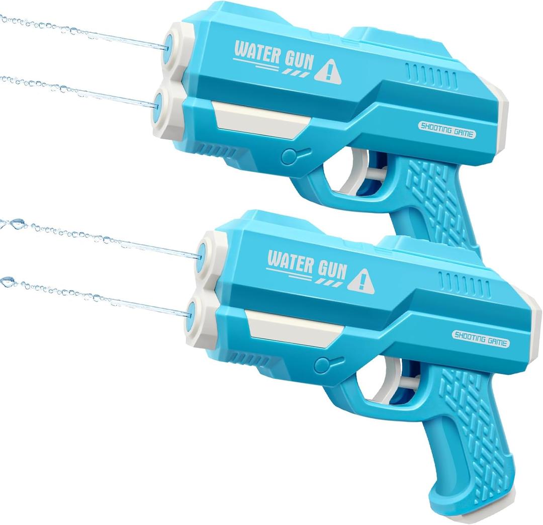 Dsmile Water Guns for Kids, Outdoor Water Toys-2 Pack Dual Nozzles Squirt Guns for Summer Swimming Pool Beach