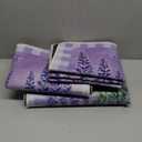 Purple Kitchen Rugs Set of 3 Lavender Kitchen Rug Purple Floor Mats Lavender Decor Area Rug for Farmhouse Home Accessories Stuff,20 x 32, 20 x 47 and 20 * 59 Inch