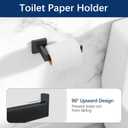 Gypie 5-Piece Bathroom Hardware Accessories Set, Towel Racks for Bathroom Wall Mounted Stainless Steel, Matte Black Towel Bar Set 16In
