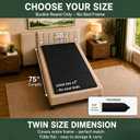 DFAN 38"×75" Bunkie Board Twin Size – Double Sided Non-Slip Breathable Bed Support, Anti-Sag Twin Bed Slats Support Under Mattress for Slatted Bed Frame Base, Metal Frames, Sofa Beds, Foldable Black