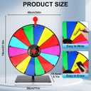 24-inch Prize Wheel with Stand, Heavy Duty Spinning Wheel for Prizes