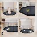 Dog Playpen Bottom Pad/Top Cover, Octagon Kennel Cover, Leak-Proof and Easy to Clean. Suitable for Metal 8 Plate Fence 24 inch Pet Pen Cover