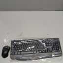 Wireless Keyboard and Mouse Combo, FullSized 2.4GHz Wireless Keyboard with Comfortable Palm Rest and Optical Wireless Mouse for Windows, Mac OS PC/Desktops/Computer/Laptops (Black)