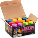 Mini Neon Party Bubbles for Kids - (Pack of 12) Bulk Wands and Bottles for Blowing Bubbles, Birthday Party Favors, Toy Gift, Outdoor Toys, Carnival Prizes, and Goody Bag Stuffers