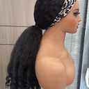 Afro Wig V Part Kinky Curly Wigs for Black Women, 180% Density Wear and Go Glueless Wig with Unique Bouncy Curls in the End, Synthetic No Leave out Clip in (#1B-Black-1, 24 Inch)