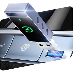 2025 Wireless CarPlay Adapter for iPhone 30ms Latency Wired to Wireless for Apple CarPlay Wireless Adapter 3S Connection Adaptable to iOS10+ Version & Cars from 2015+ Mini Size Car Play Wireless (Black)