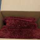 YHF Bathroom Rug Set 2 Piece, Extra Thick & Soft Microfiber Shaggy, Machine Washable Bath Mats, Absorbent Bath Rugs, Non-Slip Rubber Backing Bath Mat for Bathroom Floor, Tub and Shower, Burgundy, 2 Piece: 17" X 24" + 20" X 32"