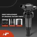 A-Premium Set of 4 Ignition Coil Pack and Iridium Spark Plugs Compatible with Hyundai Veloster 2012-2017, Accent & Kia Rio Soul 2012-2019, 1.6L Naturally Aspirated