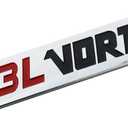 2pcs 4.3L VORTEC Emblem Badge for Colorado Sierra Silverado 1500 2500HD (Chrome Black Red)