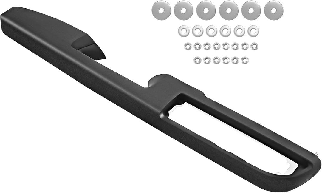 80994 Front Left Driver Side Door Armrest Compatible with 2010-2014 Chevy Silverado, Avalanche, Suburban, Tahoe, GMC Sierra, Yukon - Armrest Repair with Door Release Handle Above Armrest, Black