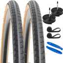 YUNSCM 2-PCS 700C Bike Tires 700x28C/28-622 28x1 5/8x1 1/8 Compatible with Road Bike Tires 700x25C 700x26C 700x27C 700 x 28C 700x30C Bicycle Tires (Y-786)