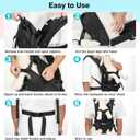 Pawaboo Pet Dog Front Carrier Backpacks, Legs Out Pet Carrier Backpack for Dogs, Adjustable Dog Chest Carriers Purse for Small Medium Dogs Hands Free for Travel Hiking Cycling Camping, M, Black